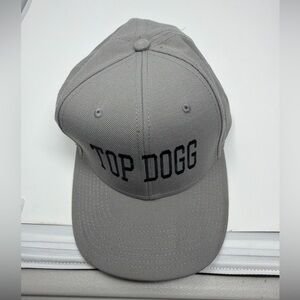 Top Dog Snapback Hat Grey One Size Adjustable Embroidered Outdoor Vintage
